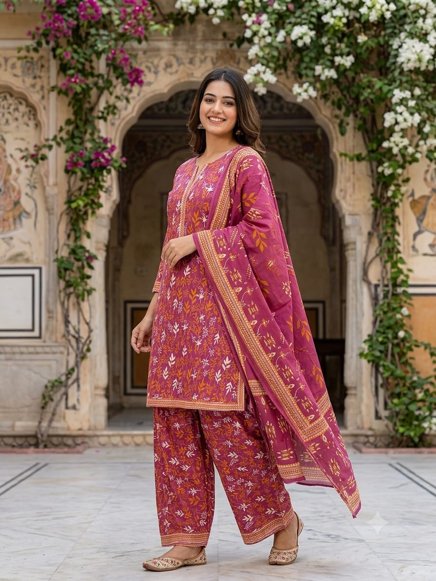Bin Saeed Stitched 3 Piece Exclusive Printed Lawn Vol-18 Suit-LSM-3436-MAROON