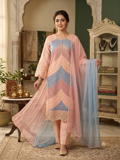 summer lown 3pc Embroidered summer Suit ra90