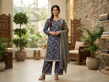 Bin Saeed Stitched 3 Piece Exclusive Printed Lawn Vol-18 Suit-LSM-3436-MAROON